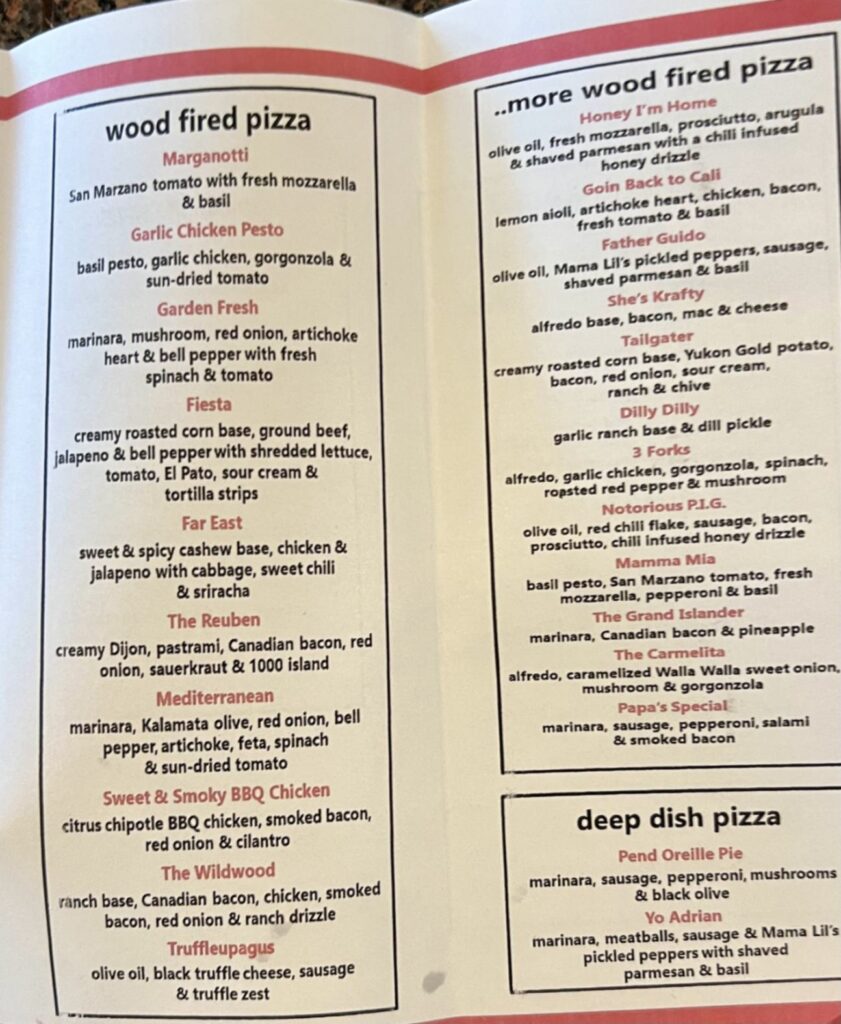Embers by the Green Menu 1