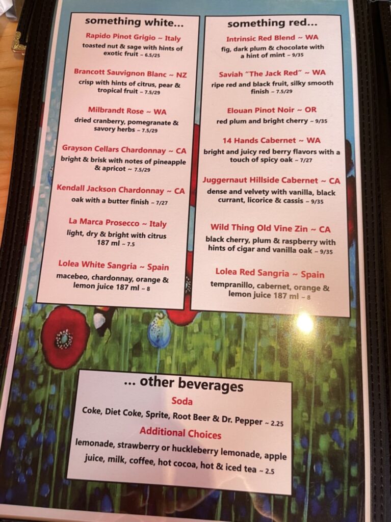 Embers by the Green Menu 2
